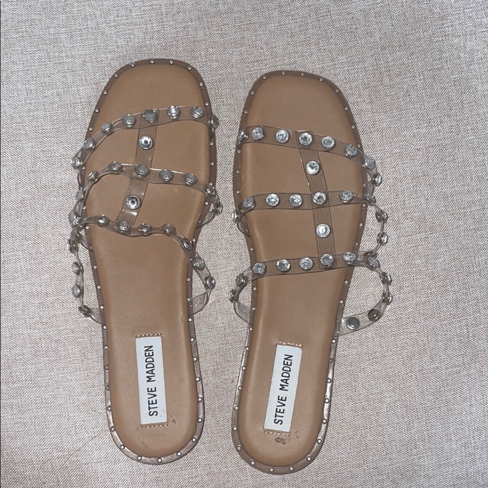 Steve Madden Women's Tan Studded Sandals